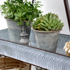 Set of Three Antique Zinc Planters