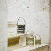 Rattan and Glass Lantern - Green - Two Size Options