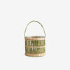 Rattan and Glass Lantern - Green - Two Size Options