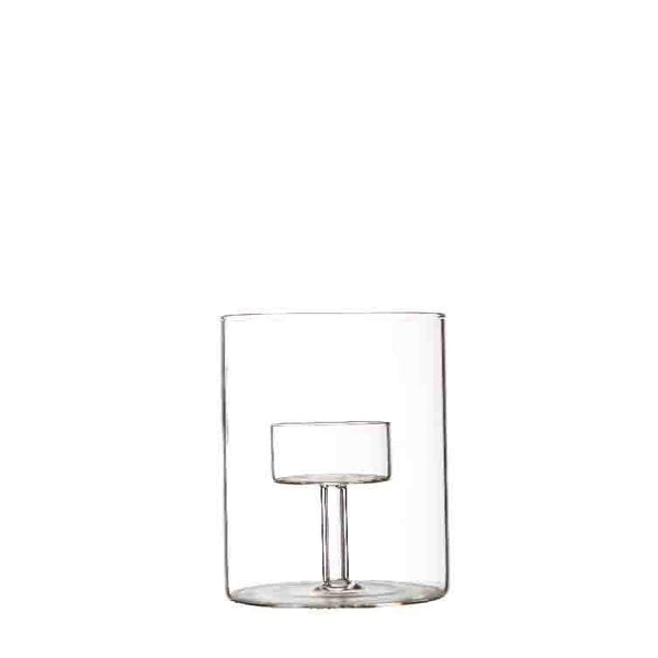Cylindrical Glass Tealight Lantern - Two Sizes
