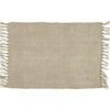 Natural Jute Placemat with Fringes - Set of Four