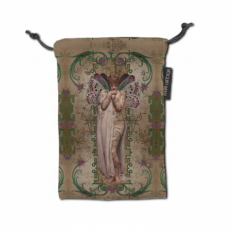 Voglio Bene Velvet Drawstring Pouch - Angel