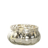 Mini Antique Silver Glass Tealight Holders (Set of 6)