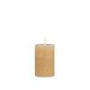 Honey coloured pillar cande 5x8cm