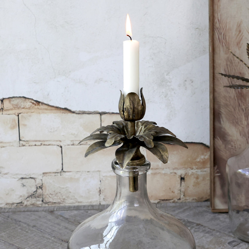 Vintage Brass Pine Cone Candle Holders 