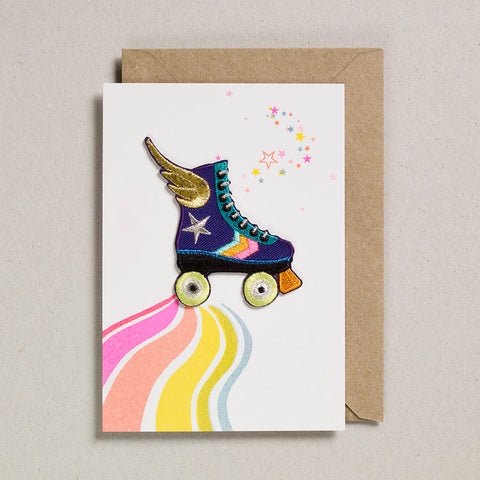 Iron On Patch Card - Rainbow Skate