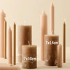 Dark Honey Rustic Pillar Candles