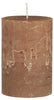 Dark Honey Rustic Pillar Candles