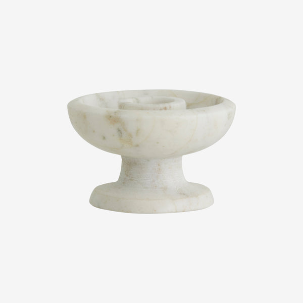 Felicity Marble Candle Holder - White