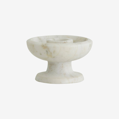 Felicity Marble Candle Holder - White