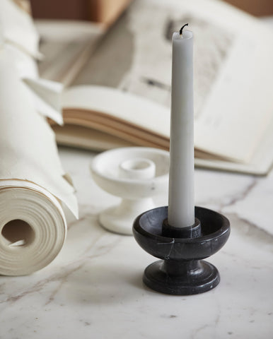 Felicity Marble Candle Holder - Black