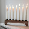 Recycled Wood and Iron Candle Holder for 7 Dinner Candles