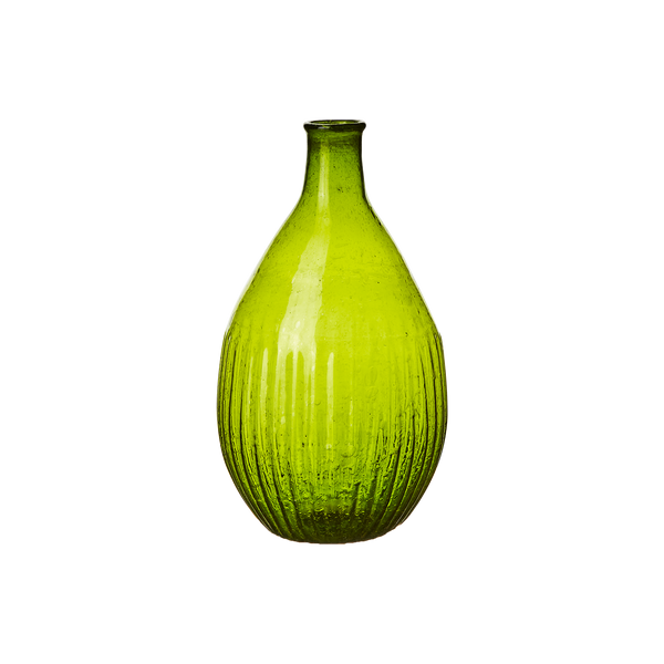 Colourful Recycled Glass Vase - Green