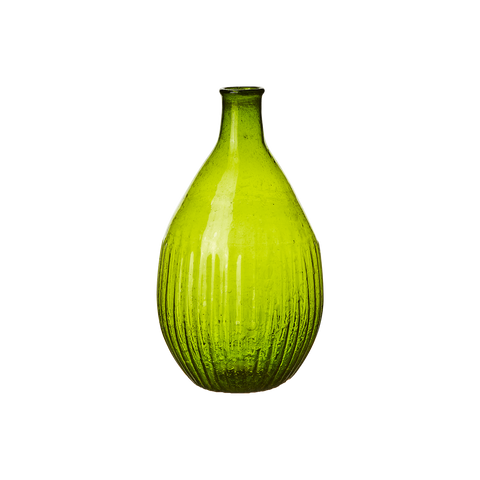 Colourful Recycled Glass Vase - Green