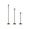 Tall Rust Effect Twisted Iron Candlestick - Three Size Options