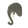 Mini&nbsp;Elephant Felt Wall Head by Fiona Walker, England