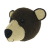 Mini Brown Bear Felt Wall Head by Fiona Walker, England