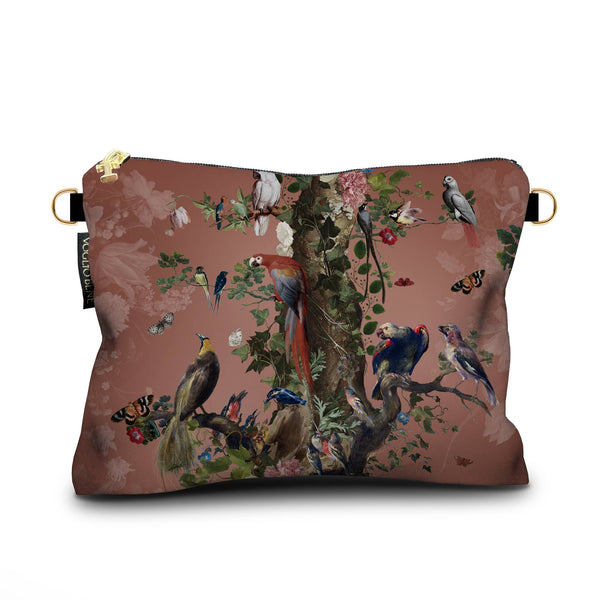 Voglio Bene Large Velvet Pouch - Tree of Life