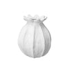 White Stoneware Poppy Seed Pod Vase
