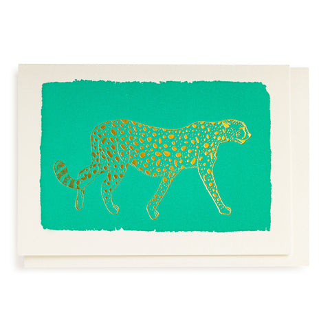 Archivist Notelet Mint Cheetah