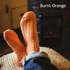 Alpaca Bed Socks Burnt Orange Made in England