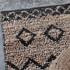 Black and Natural Eco Jute Rug - Various Size Options