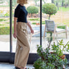 Amelia Cotton Trousers from Chalk - Dark Beige
