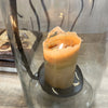Clear Glass Storm Lantern with Removeable iron Candle Holder for Pillar Candle