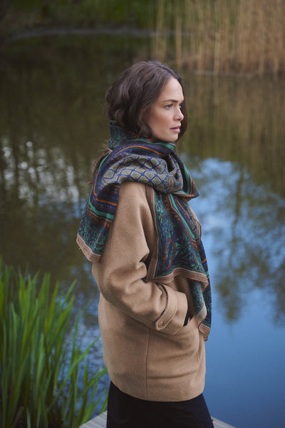 Amulet Emerald Wool Scarf - One Hundred Stars