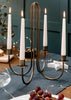 Antique Brass Cluster Candelabra for Four Candles