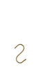Antique Brass S-Hook - Two Sizes