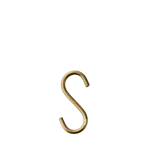 Antique Brass S-Hook - Two Sizes