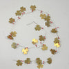 Antique Gold Clover and Red Beads Garland