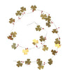Antique Gold Clover and Red Beads Garland