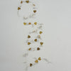 Antique Gold Hearts and White Beads Garland