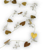 Antique Gold Hearts and White Beads Garland