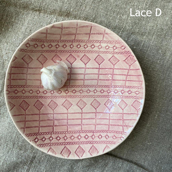 Wonki Ware Small Spaghetti Bowl - Pink Lace
