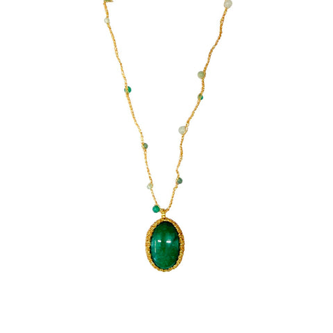 Ary Necklace - Green Jade - Ibu Jewels