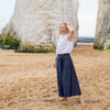 Audrey Pure Cotton Skirt from Chalk - Navy
