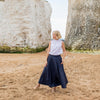 Audrey Pure Cotton Skirt from Chalk - Navy
