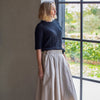 Audrey Pure Cotton Skirt from Chalk - Stone