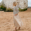 Audrey Pure Cotton Skirt from Chalk - Stone