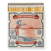 Long Matches in Square Letterpress Printed Matchbox The Swimmer