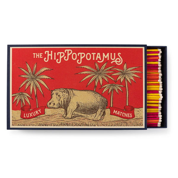 Giant Matchbox Letterpress Printed Hippopotamus