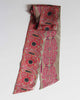 Mini Hand-Printed Silk Bandeau Scarf in Decorative Reusable Tin - Camelia Fuchsia