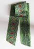 Mini Hand-Printed Silk Bandeau Scarf in Decorative Reusable Tin - Camelia Khaki