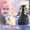 Vintage Style Long Stem Crystal Wine Glass Bands Design Set of Six