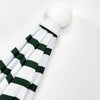 Beach Umbrella Parasol - Green and White Stripe