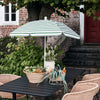 Beach Umbrella Parasol - Green and White Stripe