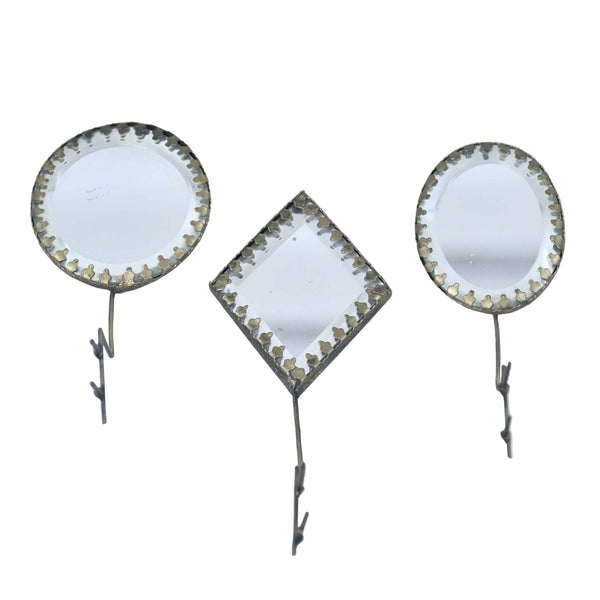 Bevelled Mirror Candle Pin Charms - Set of Three